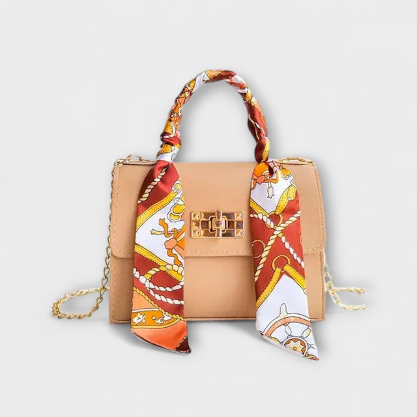 KROHN-E Damen Handtasche Strukturiert Elegant Abnehmbare Kette