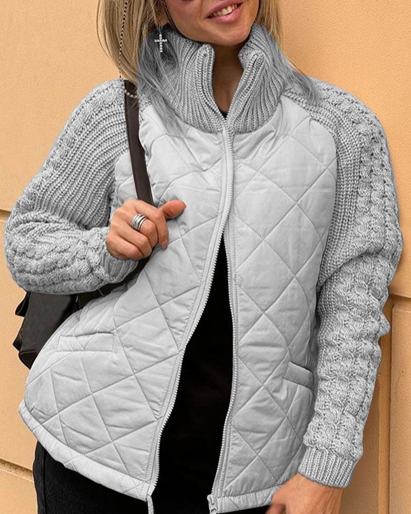 Krohn-e | Freizeit Strickjacke mit Reißverschluss