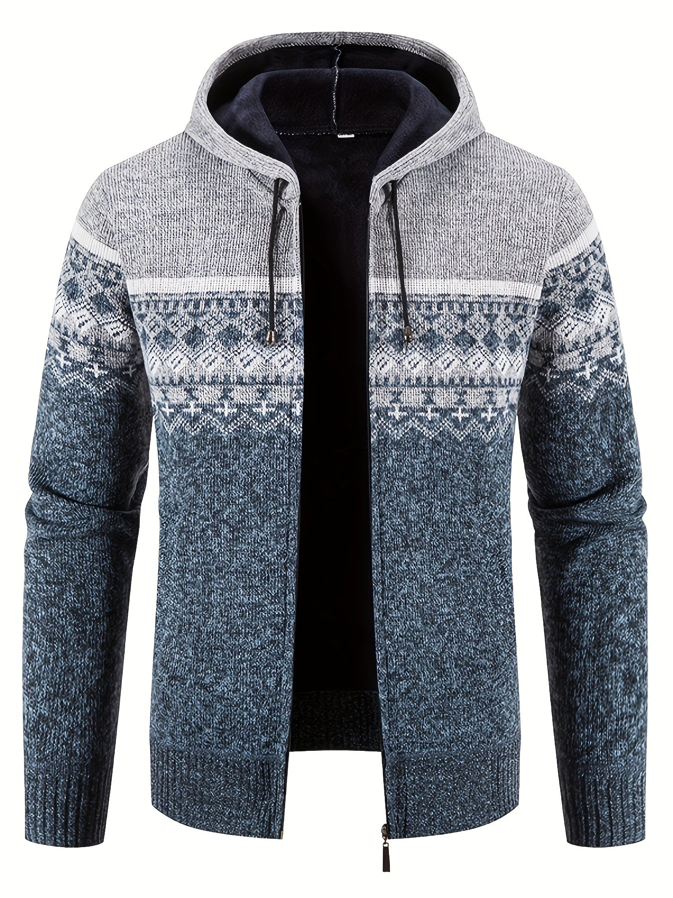 Krohn-e | Gemusterter Hoodie Baumwolle und Polyester Warm und Stilvoll