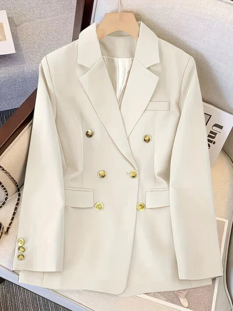 Krohn-e | Eleganter Slim Fit Damenblazer Mit Goldenen Knöpfen