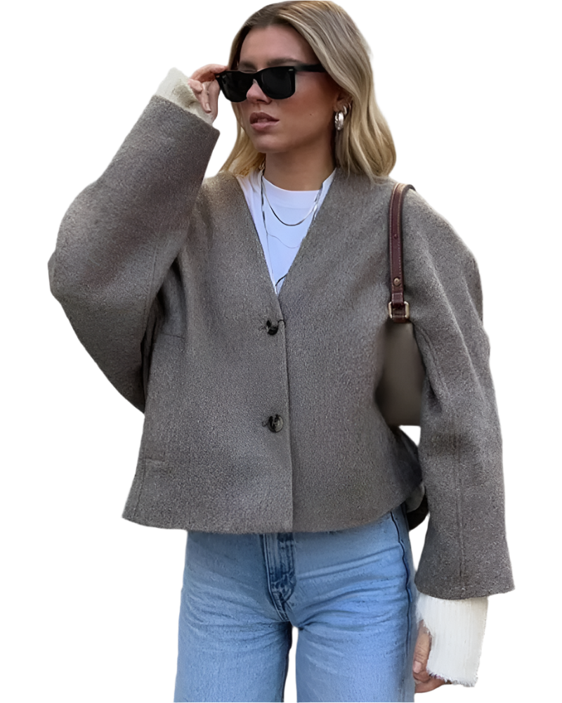 Krohn-e | Luxus Blazerjack mit Faux Fur für Damen