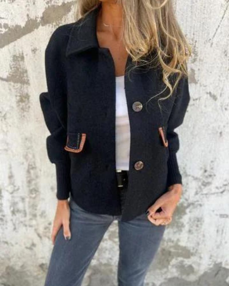 Krohn-e | Lässige Revers Einreiher Jacke