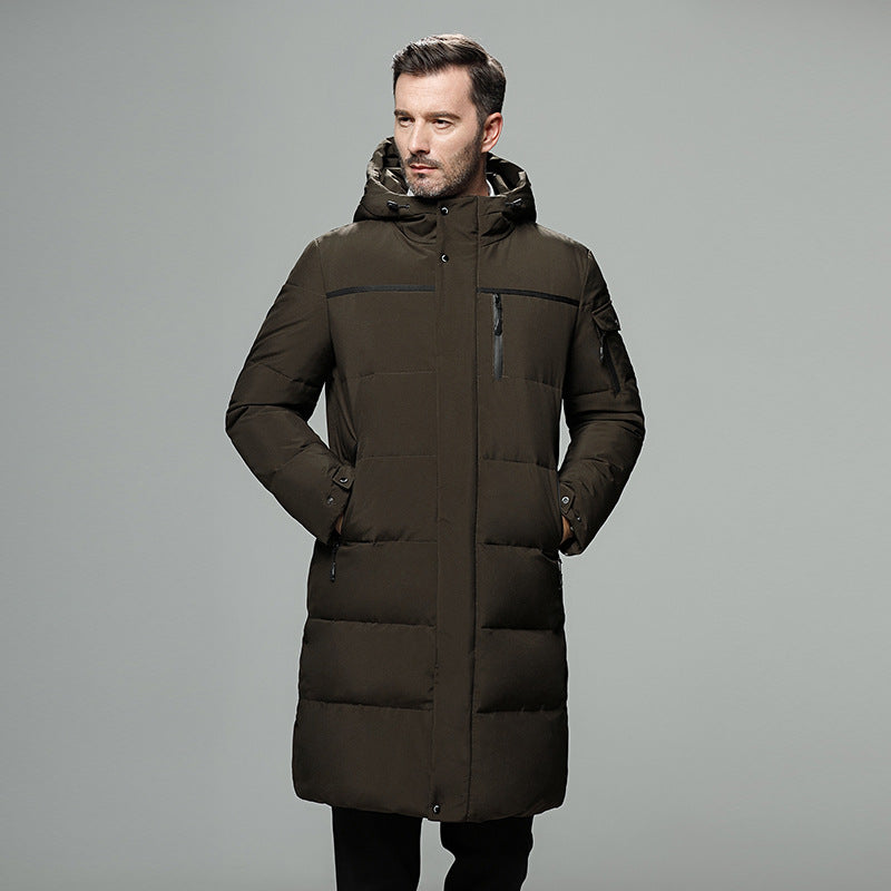 Krohn-e | Gefütterte Herrenjacke mit abnehmbarer Kapuze