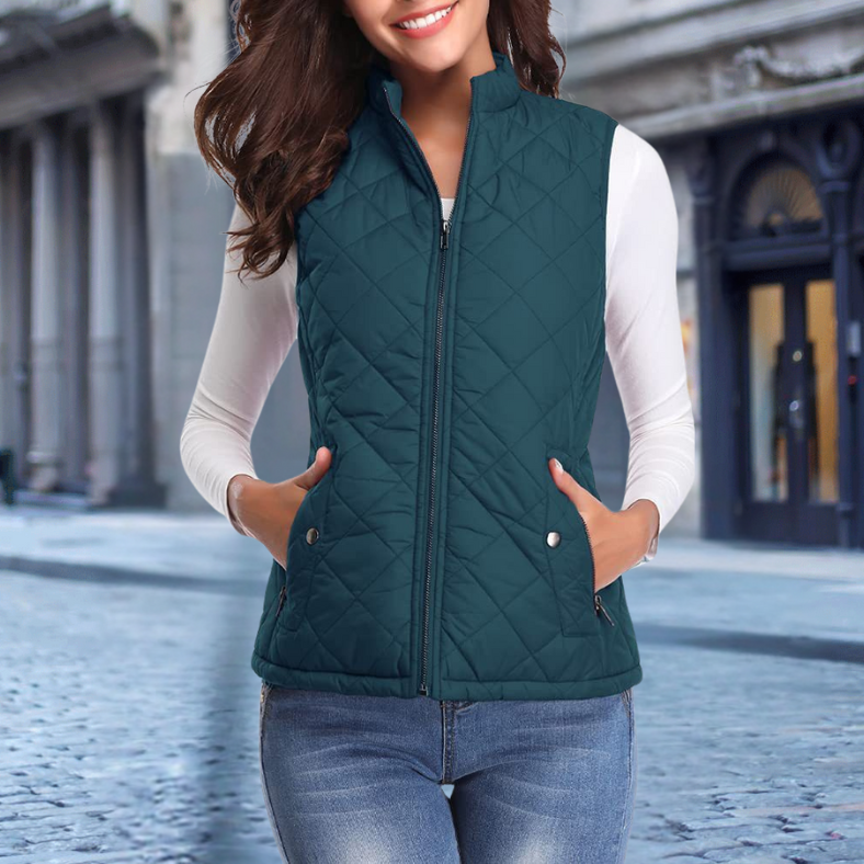 Krohn-e | Elegante Steppjacke mit Zipper für Damen