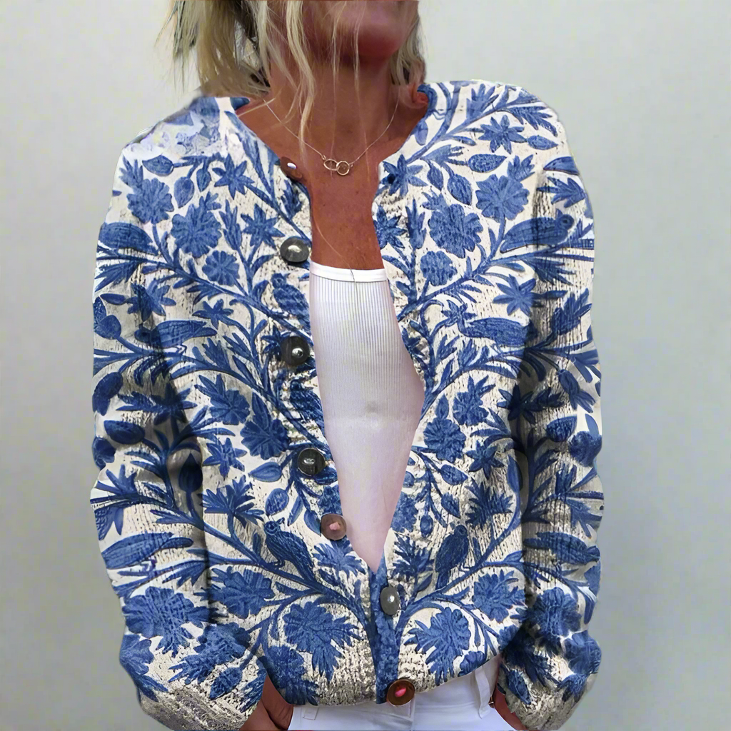 Krohn-e | Blumenmusterjacke mit Frischem Look