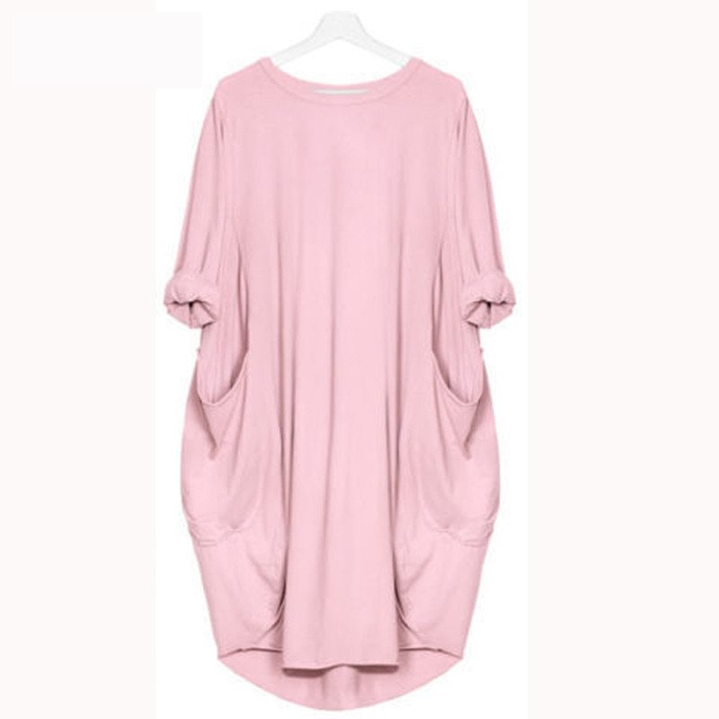 Damenkleid von Fudus: süß, rundhalsausschnitt, weiter Schnitt