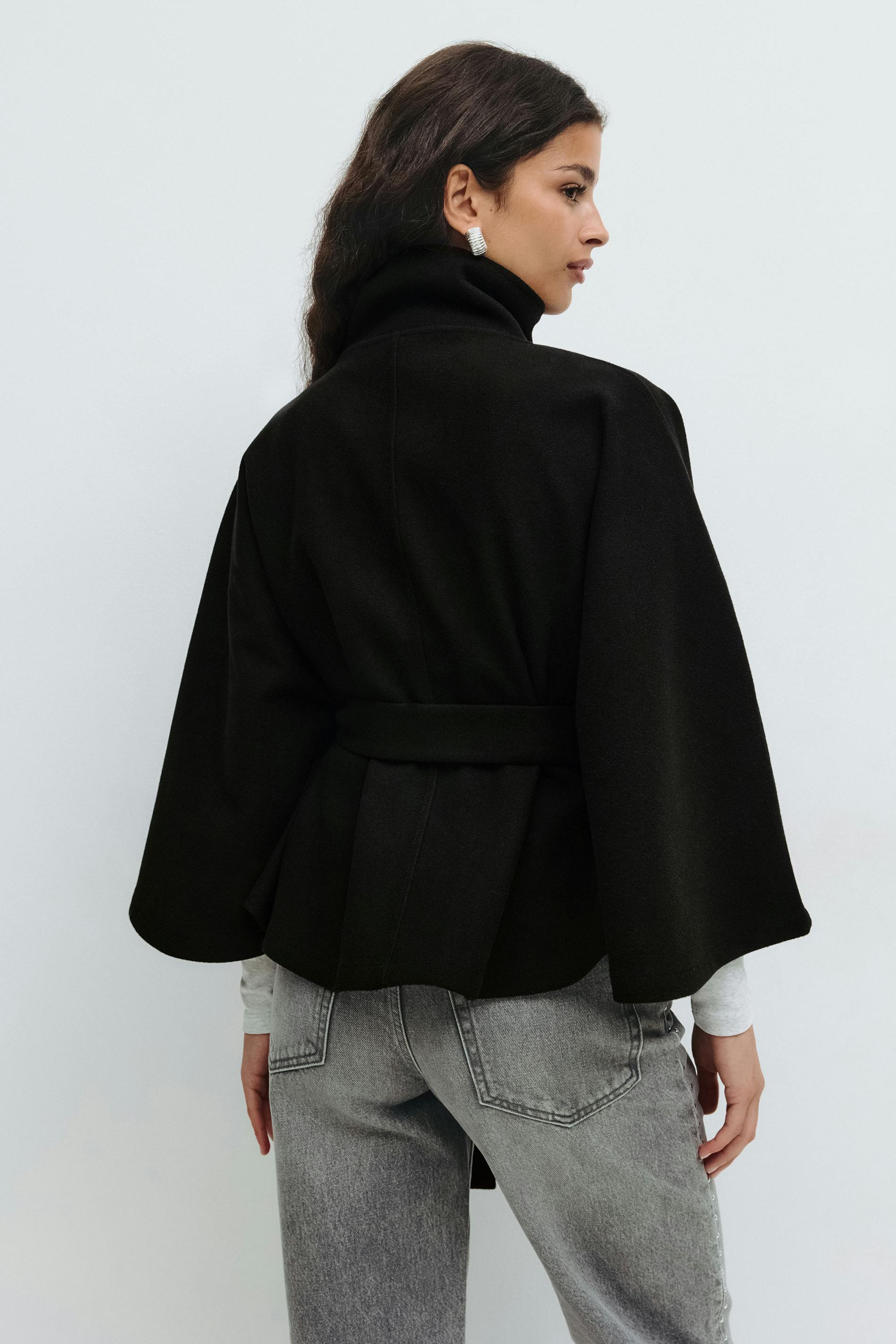 Krohn-e | Übergröße Damen Manteljacke mit Gürtel