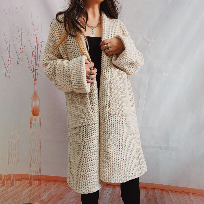 Krohn-e | Einfarbige Strickjacke
