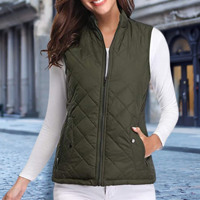 Krohn-e | Elegante Steppjacke mit Zipper für Damen
