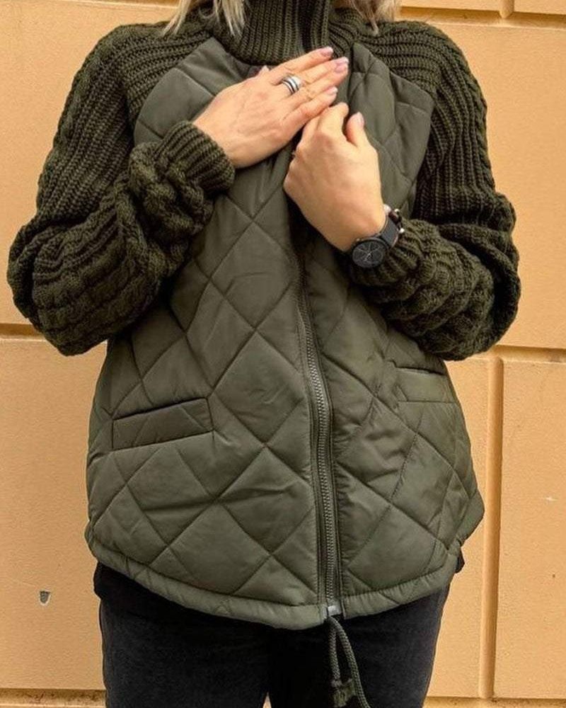 Krohn-e | Legere Strickjacke mit Reißverschluss