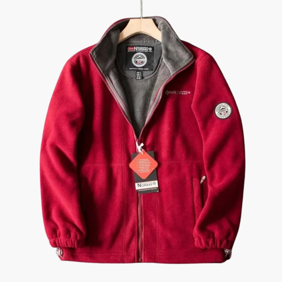 Fudus Langarm-Fleece-Pullover mit Reißverschluss