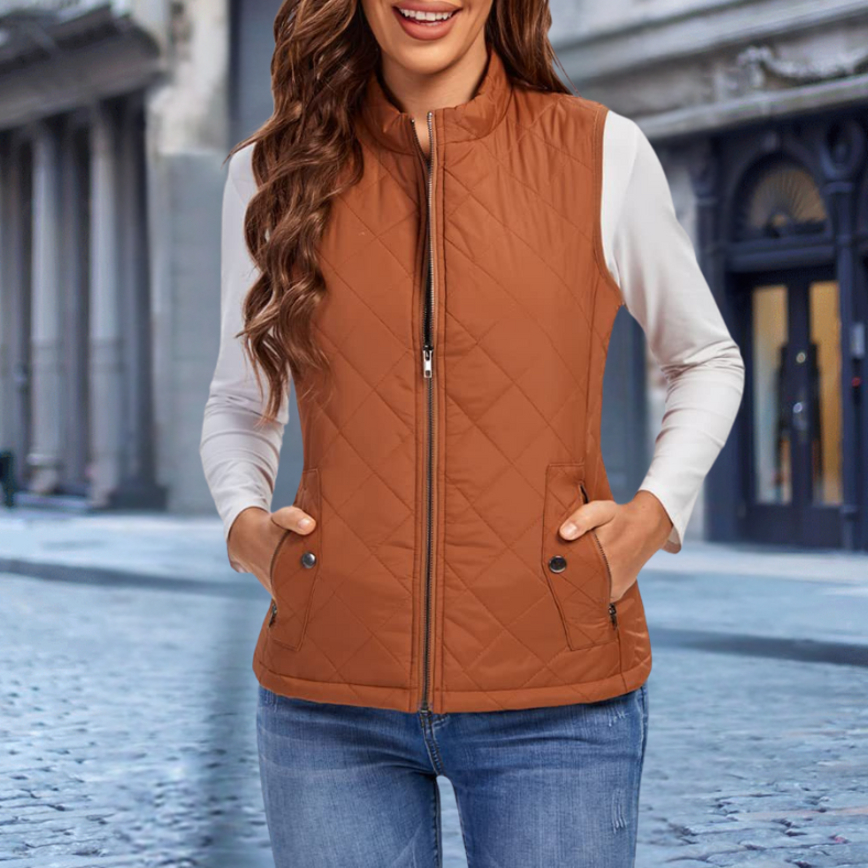 Krohn-e | Elegante Steppjacke mit Zipper für Damen