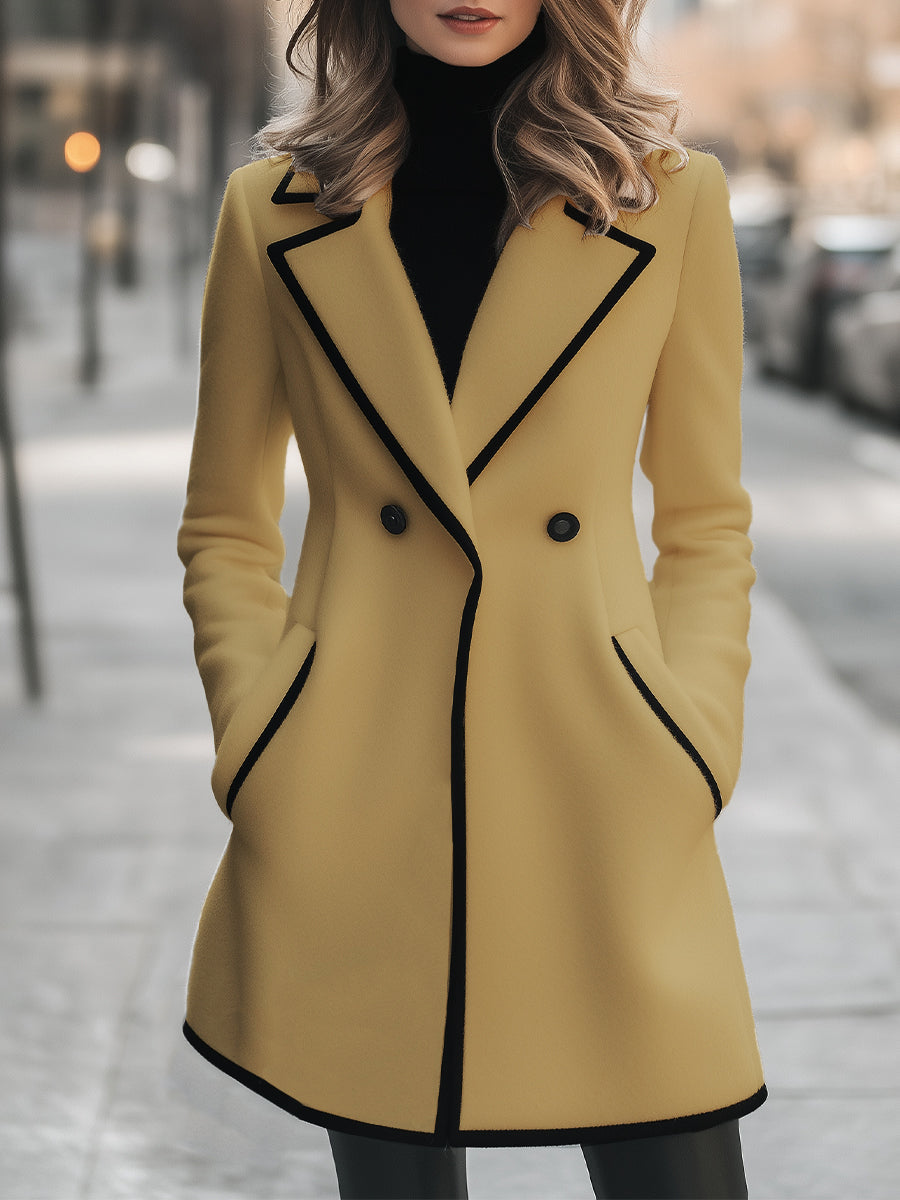 Krohn-e | Duster - elegante Damenjacke mit schwarzen Akzenten