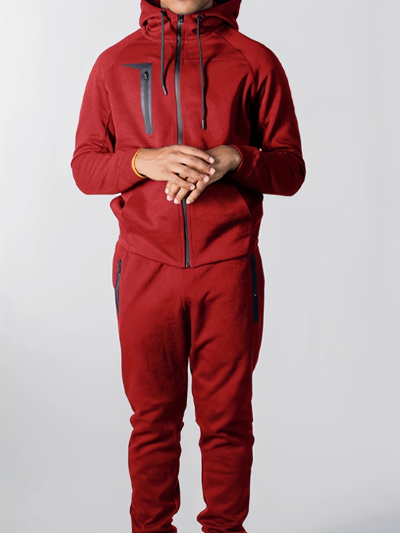 Krohn-e | Kapuzenpullover Lässig Polyester, Langarm, Hohe Dehnbarkeit