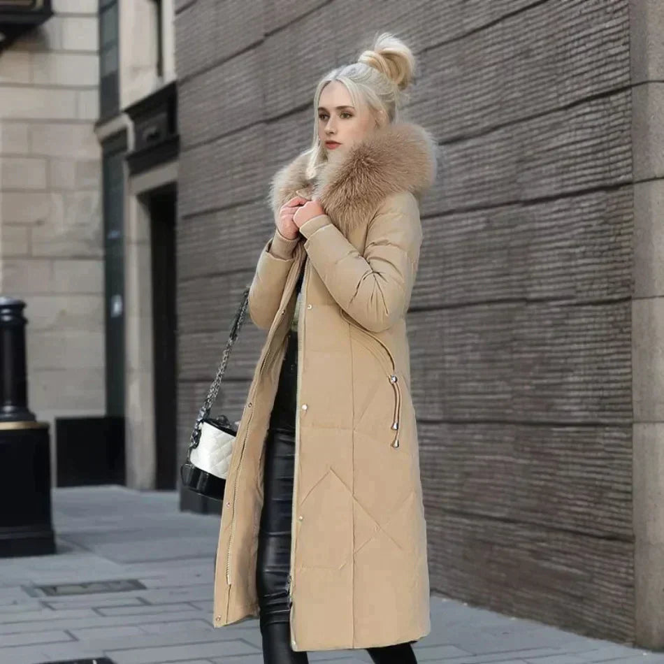 Krohn-e | Fell Trenchcoat Weiß Schick und Warm