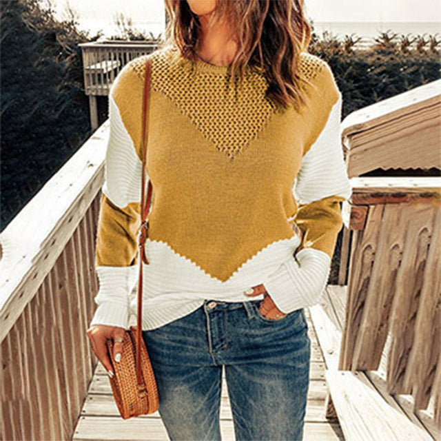 Krohn-e | Bunter Strickpullover Akryl Bequem, Stilvoll