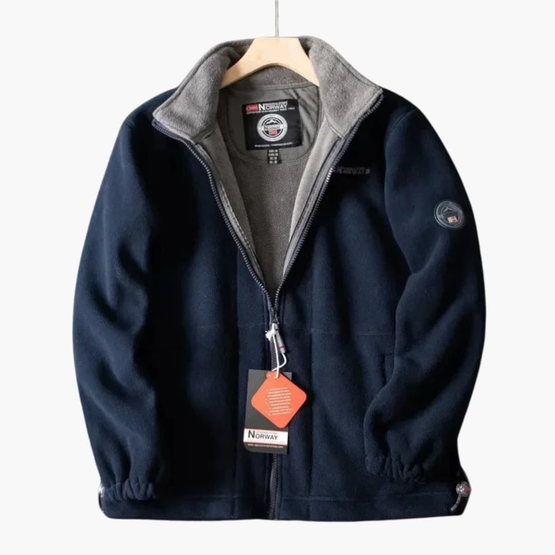 Fudus Langarm-Fleece-Pullover mit Reißverschluss