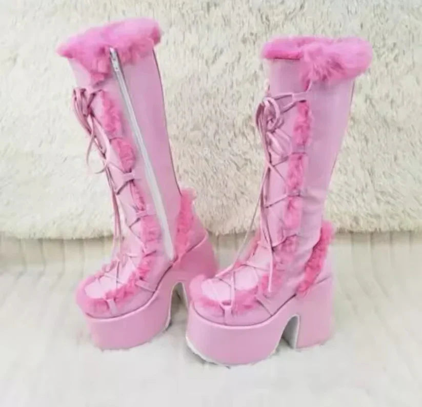 Krohn-e | Stylische Stiefel Aus Kunstfell