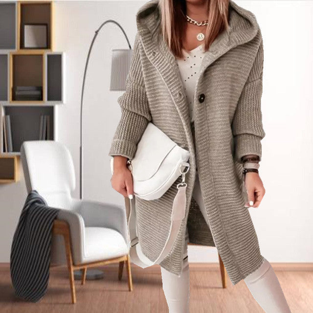 Krohn-e | Strickmantel mit Kapuze