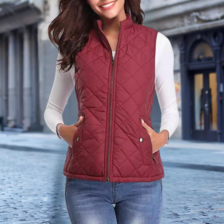 Krohn-e | Elegante Steppjacke mit Zipper für Damen