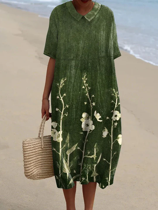 Frauen Sommerkleid mit Blütenmuster