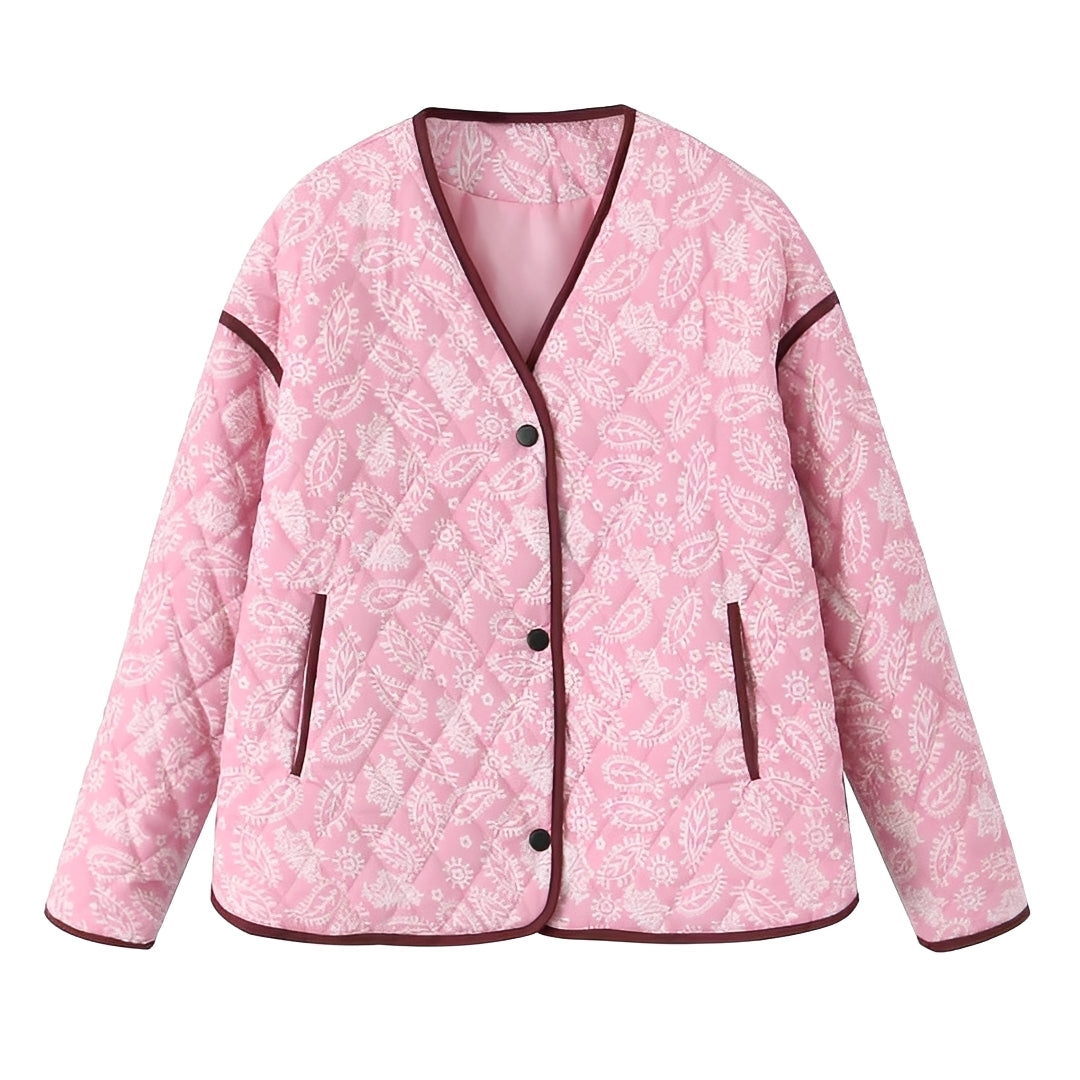 Krohn-e | Lässige Patchwork-Quiltjacke für Frauen