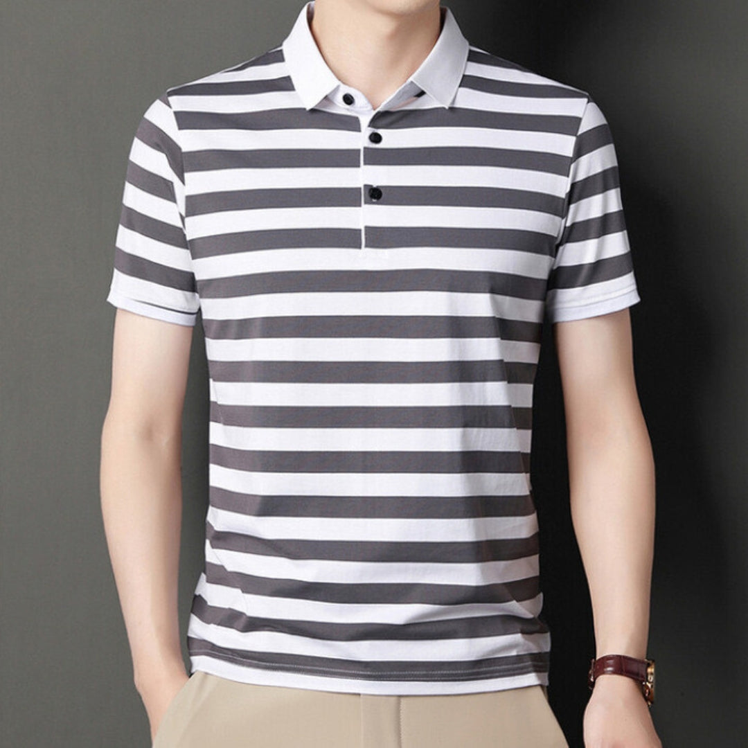 Herren Poloshirt im klassischen Streifendesign