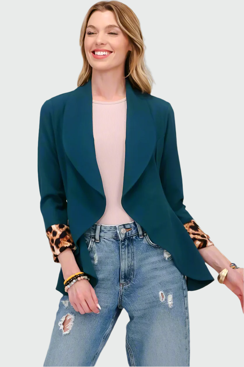 Krohn-e | Freizeit Blazer mit Pantherdetail