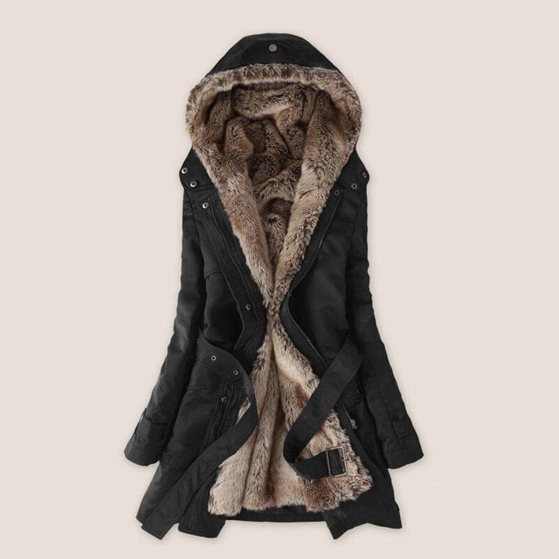 Krohn-e | Kunstfell Gefütterter Parka - Kapuzen-Parka Bis Zur Mitte Des Oberschenkels
