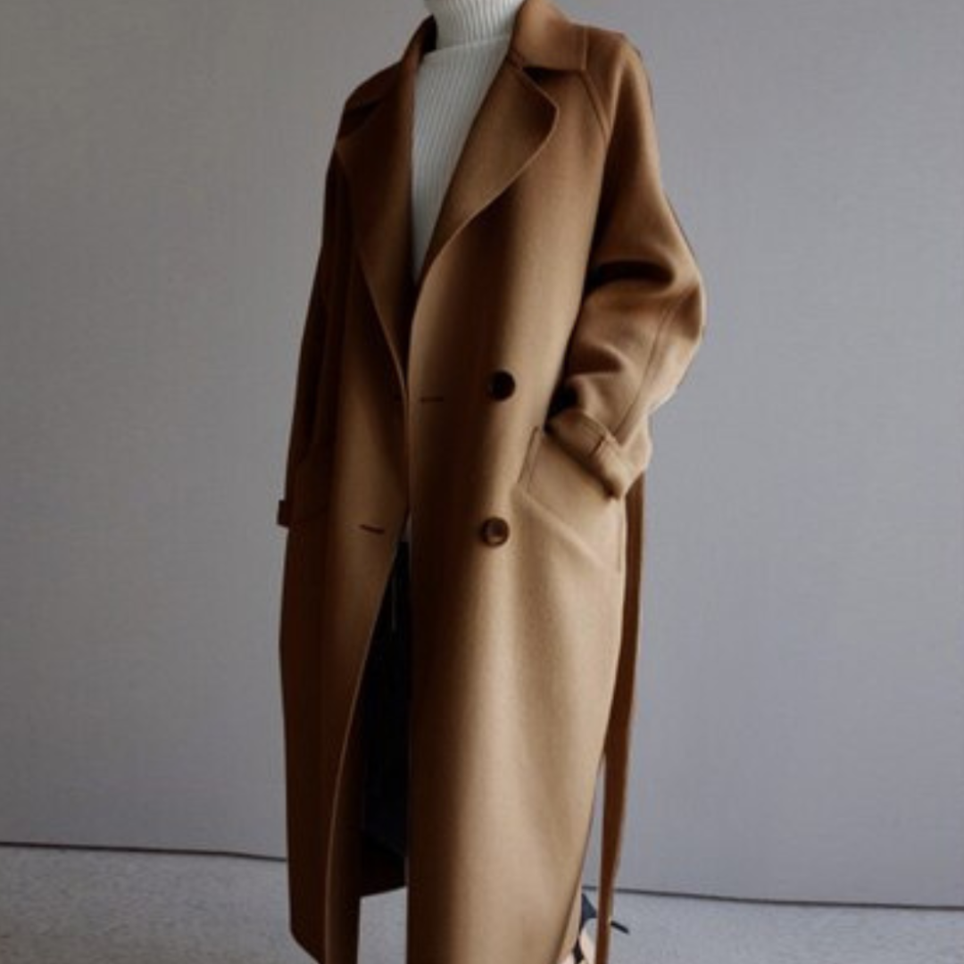 Krohn-e | Damen Warme Trench Mantel - Langarm