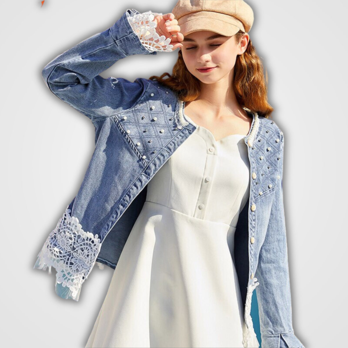 Krohn-e | Kanten Jeansjacke