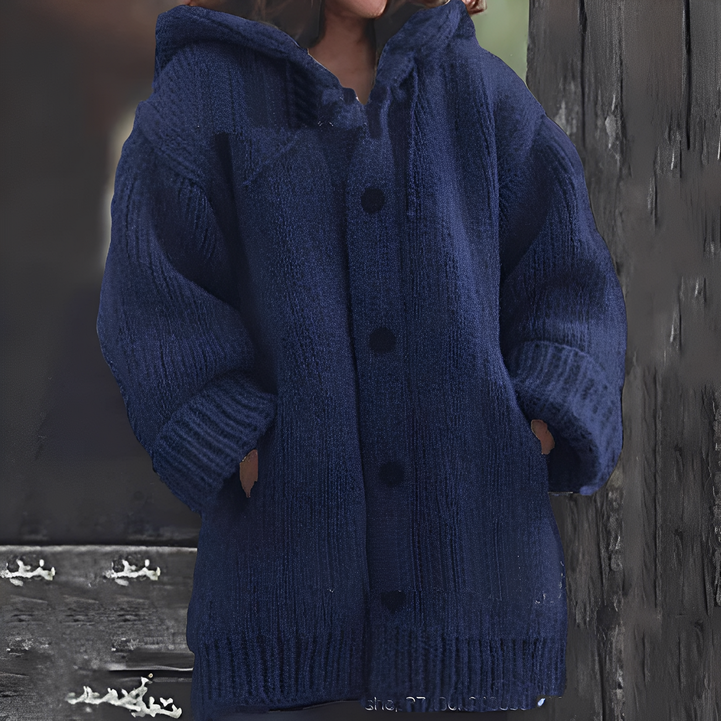 Krohn-e | Bequemer Strickcardigan mit Kapuze für Frauen