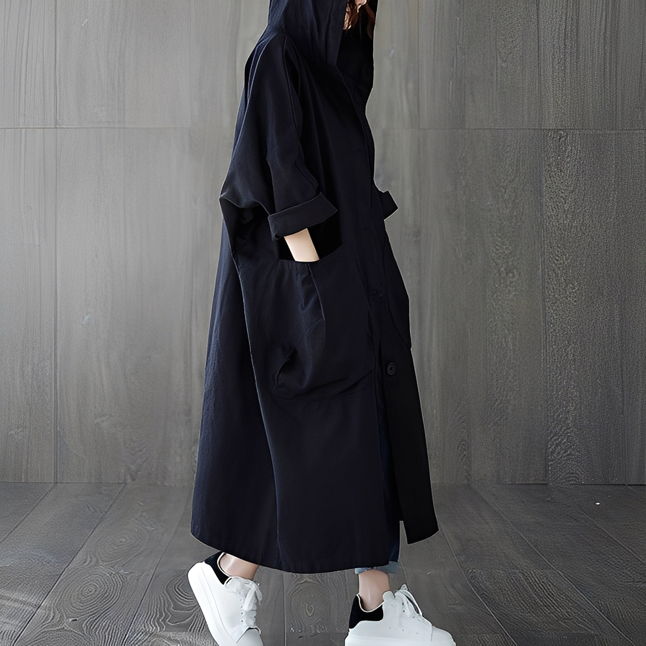 Krohn-e | Moderner Trenchcoat mit Taschen für Frauen