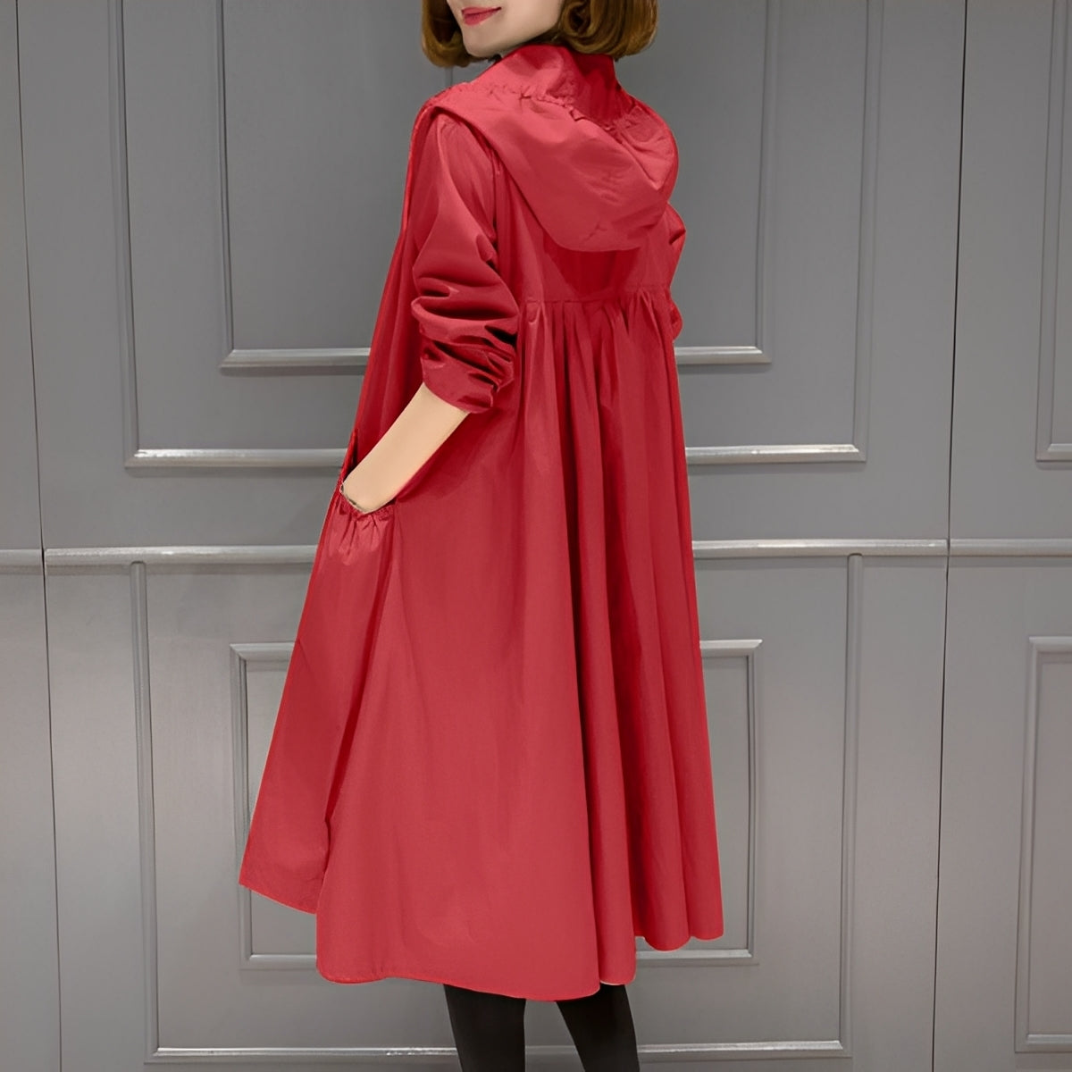 Krohn-e | Stylischer Regenmantel mit Kapuze für Frauen