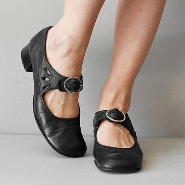 Krohn-e | Orthopädische Vintage-Schuhe mit Runder Zehenpartie