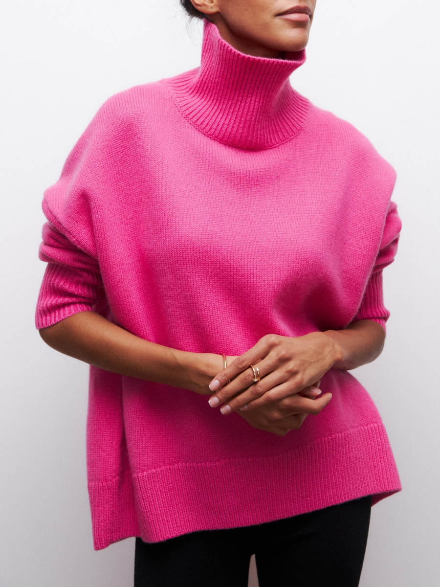 Krohn-e | Modischer Pullover mit hohem Halsausschnitt