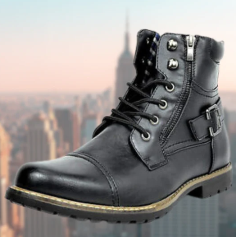 Herren-Motorradstiefel aus Leder von Maelis