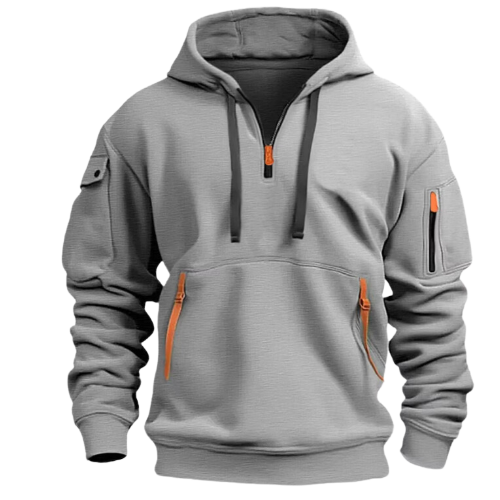 Krohn-e | Kapuzenshirt mit Reißverschlüssen Weich und Praktisch Perfekt für Outdoor-aktivitäten