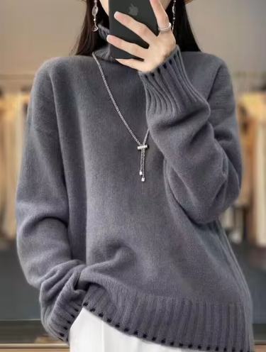 Lose-fit Celeste turtleneck sweater
