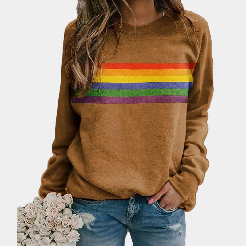 Damen-Sweatshirt mit Streifen von Fudus