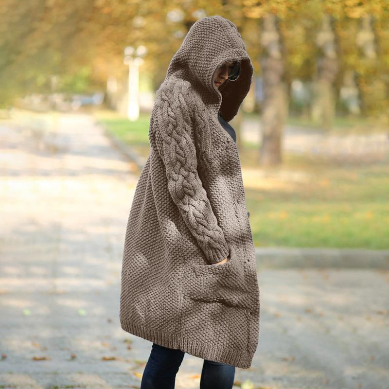 Krohn-e | Langarmcardigan für Frauen mit Kapuze