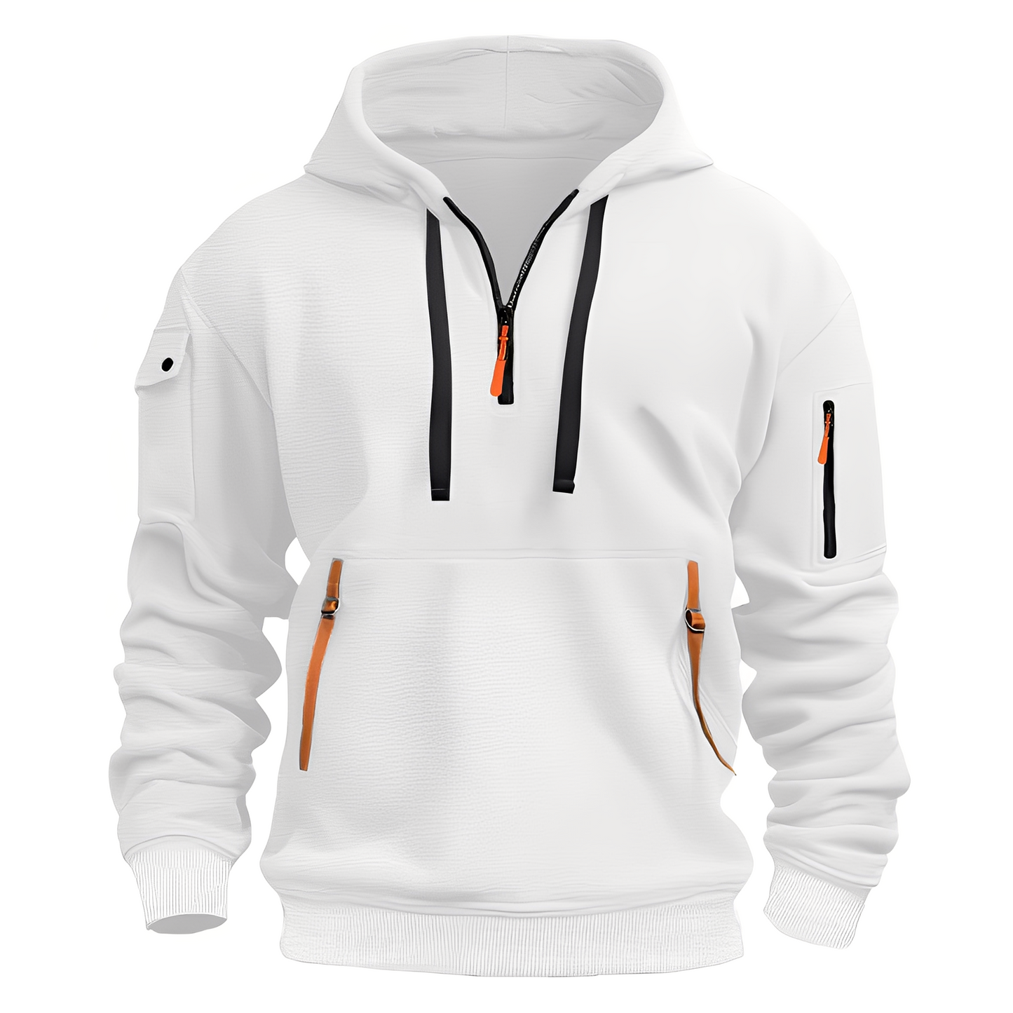 Krohn-e | Locker Hoodie mit Halbzip für Männer