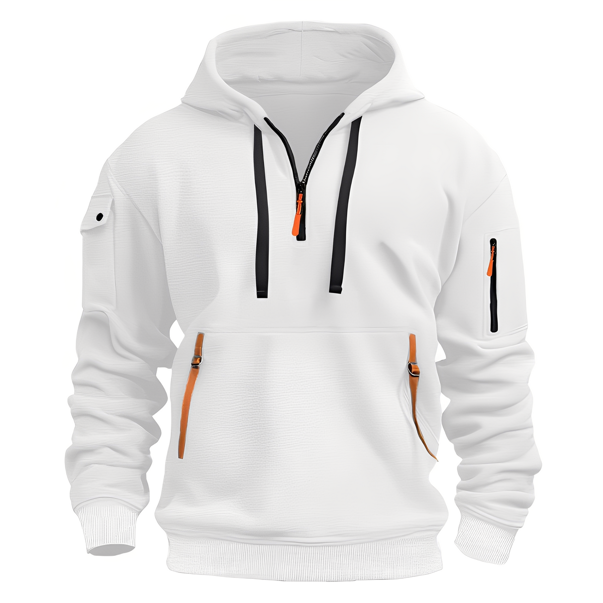 Krohn-e | Locker Hoodie mit Halbzip für Männer