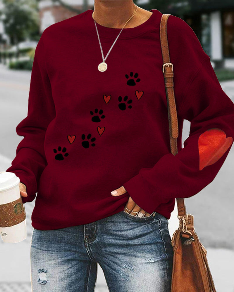 Sweatshirt mit Pfotenabdruck von Fudus
