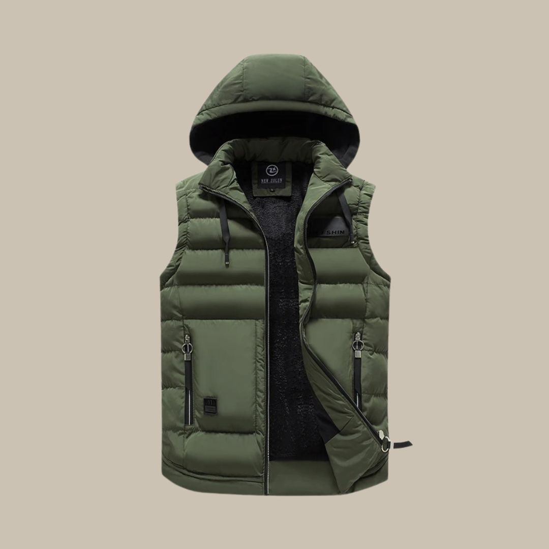 Krohn-e | Stylische Warme Kapuzenweste für Männer