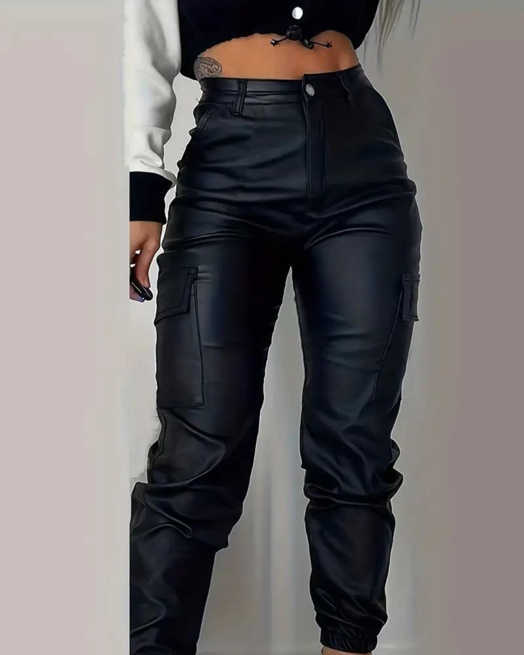 Lederne Cargohose