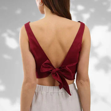 Henriette-Top: Ärmellos mit Schleife