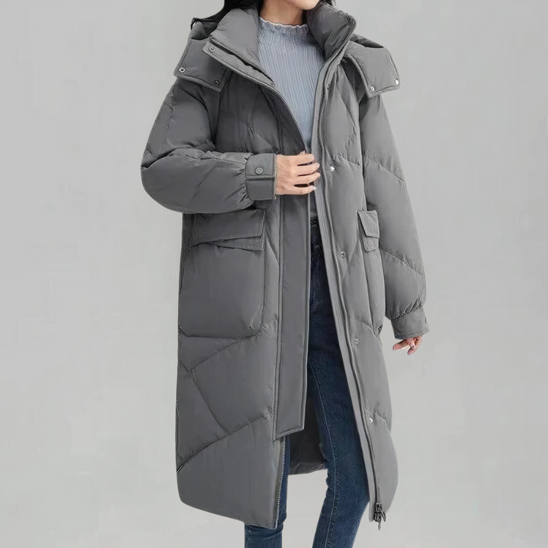 Krohn-e | Lange Daunenjacke für Damen Chic