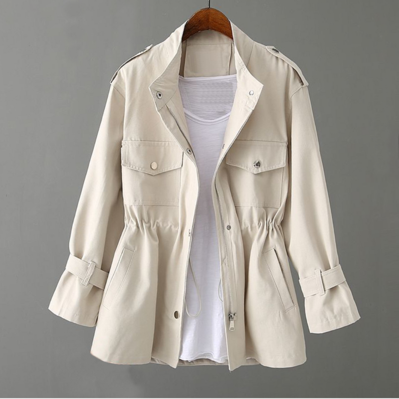 Krohn-e | Langarm-Trenchcoat für Frauen