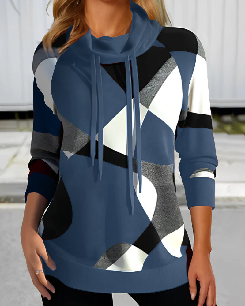 Krohn-e | Stylischer Color Block Kapuzenpullover